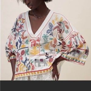 BNWT Zara embroidery bohemian shirt